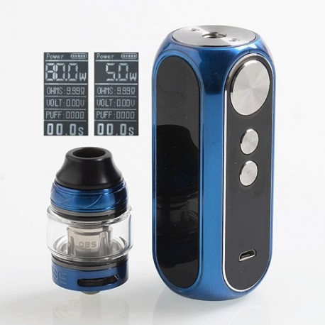 Authentic OBS Cube 80W 3000mAh VW Variable Wattage Starter Kit - Blue, Zinc Alloy + Stainless Steel, 4ml, 0.2 Ohm