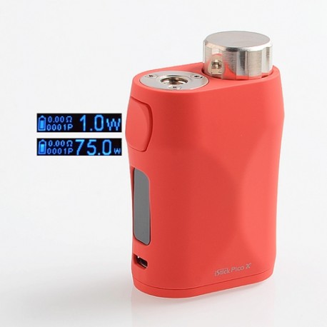 Authentic Eleaf iStick Pico X 75W TC VW Variable Wattage Box Mod - Red, 1~75W, 1 x 18650