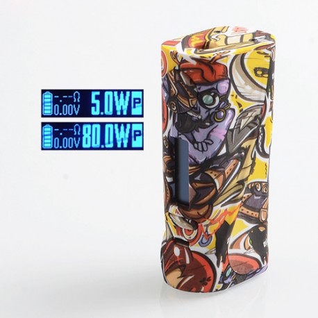 Authentic Storm ECO Pro 80W TC VW Variable Wattage Box Mod - Cartoon, ABS, 5~80W, 1 x 18650