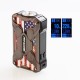 Authentic Rincoe Mechman 228W TC VW Variable Wattage Box Mod - Steel Wing American Flag SS, 1~228W, 2 x 18650