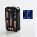 Authentic Rincoe Mechman 228W TC VW Variable Wattage Box Mod - Steel Bone American Flag Black, 1~228W, 2 x 18650