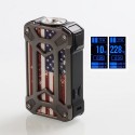 Authentic Rincoe Mechman 228W TC VW Variable Wattage Box Mod - Steel Case American Flag SS, 1~228W, 2 x 18650