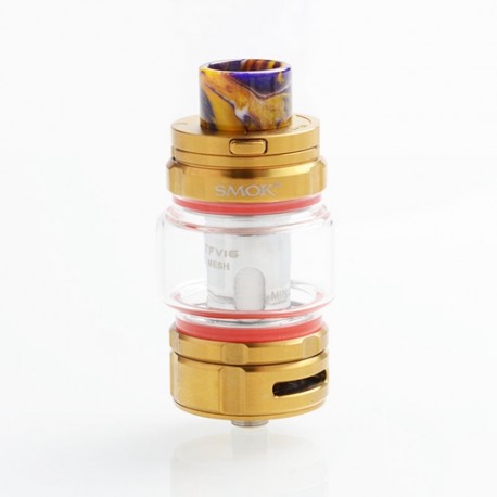 [Ships from Bonded Warehouse] Authentic SMOK TFV16 Sub Ohm Tank Atomizer Standard Edition - Golden, SS, 9ml, 0.17ohm, 32mm