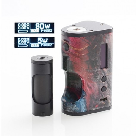 Authentic ULTRONER Aether Squonker 80W TC VW Variable Wattage Box Mod - Black Red, 5~80W, 1 x 18650