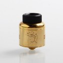 Authentic Wotofo Warrior RDA Rebuildable Dripping Atomizer w/ BF Pin - Gold, Stainless Steel, 25mm Diameter