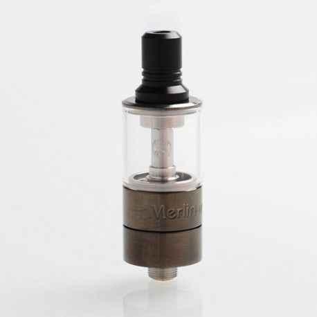 Authentic Augvape Merlin Nano MTL RTA Rebuildable Tank Atomizer - Gun Metal, 2ml, 18mm Diameter