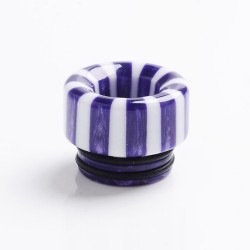 Authentic Reewape AS144 Replacement 810 Drip Tip for 528 Goon / Kennedy / Battle / Mad Dog RDA - Purple + White, Resin, 12mm