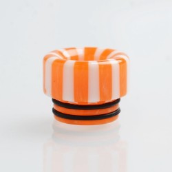 Authentic Reewape AS144 Replacement 810 Drip Tip for 528 Goon / Kennedy / Battle / Mad Dog RDA - Orange + White, Resin, 12mm