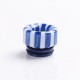 Authentic Reewape AS144 Replacement 810 Drip Tip for 528 Goon / Kennedy / Battle / Mad Dog RDA - Blue + White, Resin, 12mm