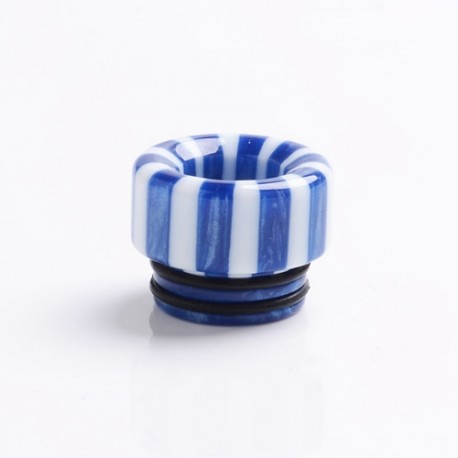 Authentic Reewape AS144 Replacement 810 Drip Tip for 528 Goon / Kennedy / Battle / Mad Dog RDA - Blue + White, Resin, 12mm