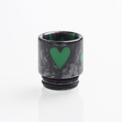 Authentic Reewape AS147 Replacement 810 Drip Tip for 528 Goon / Kennedy / Battle / Mad Dog RDA - Gray + Green, Resin, 18mm