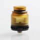 Authentic Hellvape Anglo RDA Rebuildable Dripping Atomizer w/ BF Pin - Black + Yellow, PEI + Stainless Steel, 24mm Diameter
