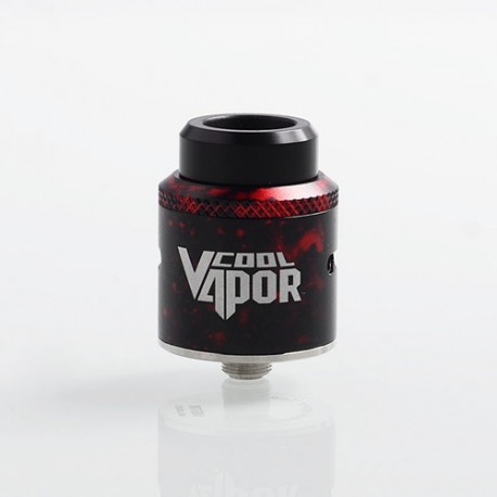 Authentic Cool MGTK RDA Rebuildable Dripping Atomizer w/ BF Pin - Black + Red, Stainless Steel, 24mm Diameter