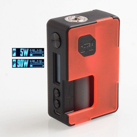 Authentic VandyVape Pulse X 90W TC VW Variable Wattage Squonk Box Mod - Frosted Red, 5~90W, 1 x 18650 / 20700 / 21700