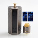 Authentic Smoant Battlestar 200W Squonker Kit VV / VW / DVW Box Mod + RDA Kit - Gun Metal, 1~200W, 7ml Bottle, 2 x 18650