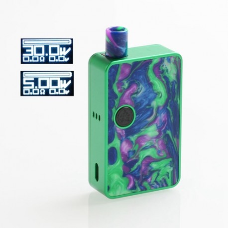 Authentic Asvape Micro 1100mAh 30W VW Variable Wattage Pod System Starter Kit - Green, 5~30W, 2ml, 0.5 / 1.0ohm