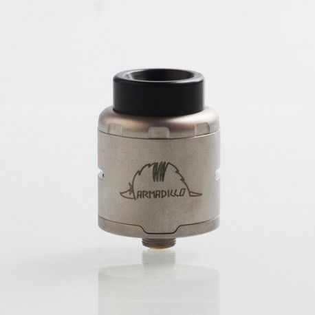 Authentic Oumier Armadillo RDA Rebuildable Dripping Atomizer - Matte Silver, Stainless Steel, 24mm Diameter