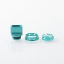 510 Drip Tip + Button Set for dotMod dotAIO V2 - Green, Aluminum