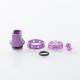 510 Drip Tip + Button Set for dotMod dotAIO V2 - Purple, Aluminum