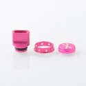 510 Drip Tip + Button Set for dotMod dotAIO V2 - Pink, Aluminum