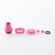 510 Drip Tip + Button Set for dotMod dotAIO V2 - Pink, Aluminum