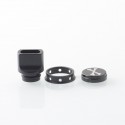 510 Drip Tip + Button Set for dotMod dotAIO V2 - Black, Aluminum