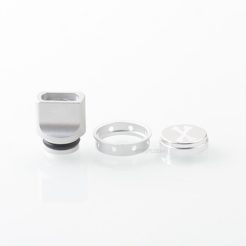 Buy 510 Drip Tip + Button Set for dotMod dotAIO V2 Silver Aluminum