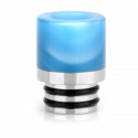 Authentic SXK 510 Drip Tip - Blue, Resin + Stainless Steel, 15mm