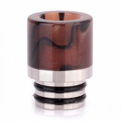 Authentic SXK 510 Drip Tip - Coffe, Resin + Stainless Steel, 15mm