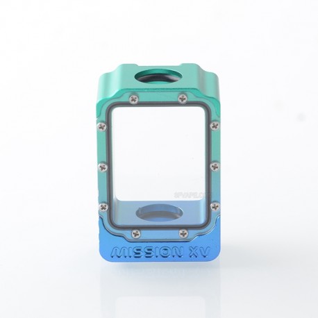 Mission XV Style Space Pod Boro Tank for SXK BB / Billet AIO Box Mod Kit - Blue Green, Aluminum Alloy