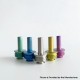 Monarchy Toothpick Style MTL Long Drip Tip for BB / Billet / Boro AIO Box Mod - Purple, Titanium