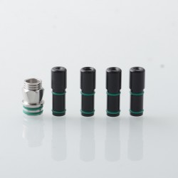 Authentic Ambition Mods Shield 510 Drip Tip Kit - Sliver + Black, MTL / DL / RDL