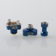 Wick'd Bridg'd Style RBA Bridge for Boro Devices / Billet / BB Mod Kit - Blue, 1.2mm, 2.5mm, 3.0mm, 3.5mm, 4.0mm