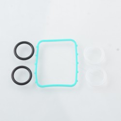 Authentic MK MODS Replacement Silicone Gaskets Set for Boro Tank - Blue, 1 PC Square + 4 PCS Round Sealing Ring