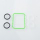 Authentic MK MODS Replacement Silicone Gaskets Set for Boro Tank - Green, 1 PC Square + 4 PCS Round Sealing Ring