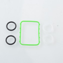 Authentic MK MODS Replacement Silicone Gaskets Set for Boro Tank - Green, 1 PC Square + 4 PCS Round Sealing Ring