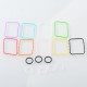 Authentic MK MODS Replacement Silicone Gaskets Full Set for Boro Tank - Multicolored, 9 PCS Square + 4 PCS Round Sealing Ring