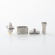 Rekavape Wick'd Remix'd Sturdy MFG Style RBA Bridge for Billet / BB / Boro Tank - Silver, Air Pins 1.2, 2, 2.5, 3, 3.5, 4, 4.5mm