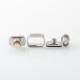 Rekavape Wick'd Remix'd Sturdy MFG Style RBA Bridge for Billet / BB / Boro Tank - Silver, Air Pins 1.2, 2, 2.5, 3, 3.5, 4, 4.5mm