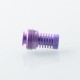 Monarchy Lazy Knurled Style Drip Tip for BB / Billet / Boro AIO Box Mod - Purple, Titanium
