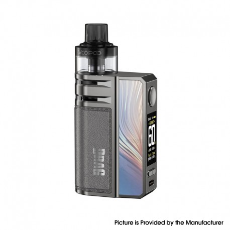 [Ships from Bonded Warehouse] Authentic VOOPOO Drag E60 Mod Kit + PNP Pod II - Gray Metal, VW 5~60W, 2550mAh, 5ml, 0.3 / 0.6ohm