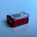 S-ProRo Style Boro Tank for SXK BB / Billet AIO Box Mod Kit - Red + Frost, Aluminum + Acrylic