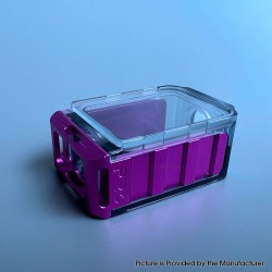 S-ProRo Style Boro Tank for SXK BB / Billet AIO Box Mod Kit - Pink + Frost, Aluminum + Acrylic