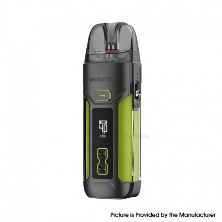 [Ships from Bonded Warehouse] Authentic Vaporesso LUXE X Pro Pod System Kit - Gunmetal Lime, 1500mAh, 5ml, 0.4ohm / 0.6ohm