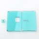 Authentic MK MODS Front + Back Cover Panel Plate w/ Button for Vandy Pulse AIO Mini 80W Kit - Cyan, Square Button Hole