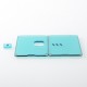 Authentic MK MODS Front + Back Cover Panel Plate w/ Button for Vandy Pulse AIO Mini 80W Kit - Cyan, Square Button Hole