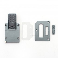 Authentic ETU Inner Plate Smitch Button Set for SXK BB Style 70W / DNA60W / Billet Mod - Silver Grey, Aluminum Alloy
