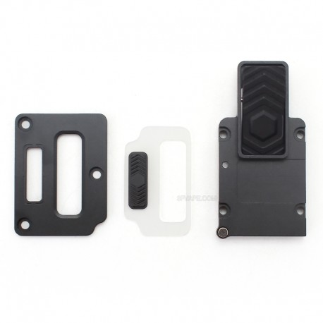 Authentic ETU Inner Plate Smitch Button Set for SXK BB Style 70W / DNA60W / Billet Mod - Black, Aluminum Alloy