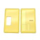 Authentic ETU Square Front + Back Door Panel Plates for BB / Billet Box Mod - Translucent Yellow, PCTG (2 PCS)