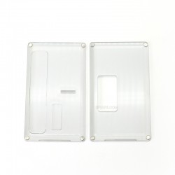 Authentic ETU Square Front + Back Door Panel Plates for BB / Billet Box Mod - Translucent, PCTG (2 PCS)